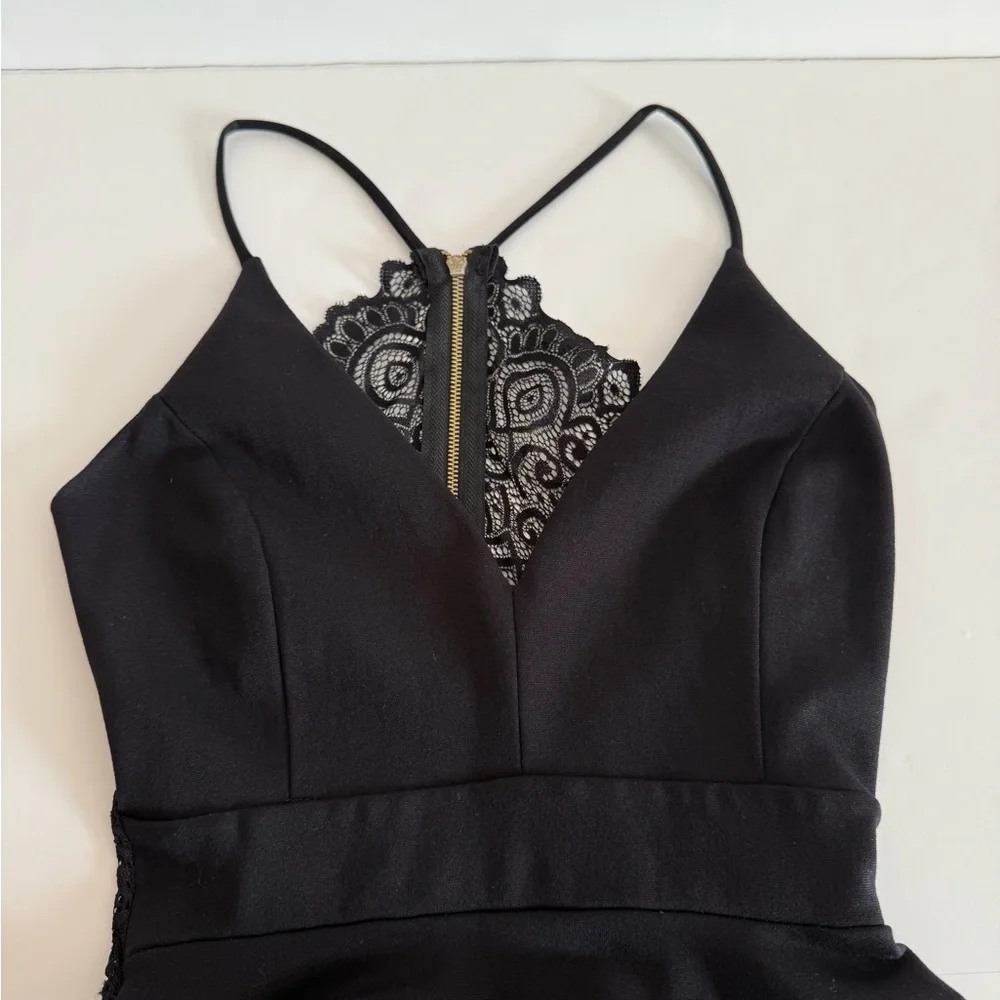 Windsor Black Spaghetti Strap Dress NWT - Picture 9 of 11